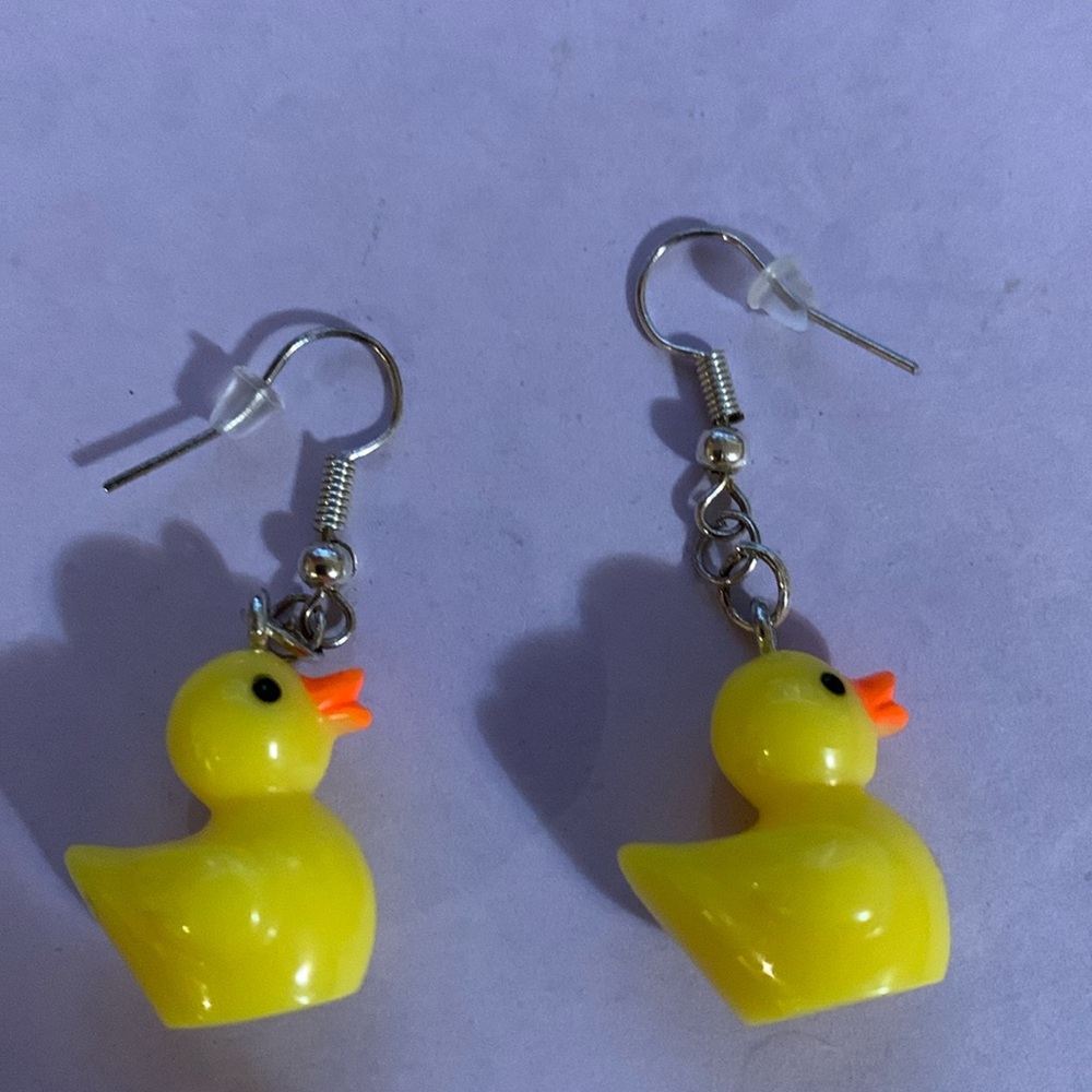 The cutest duckie pierced earrings